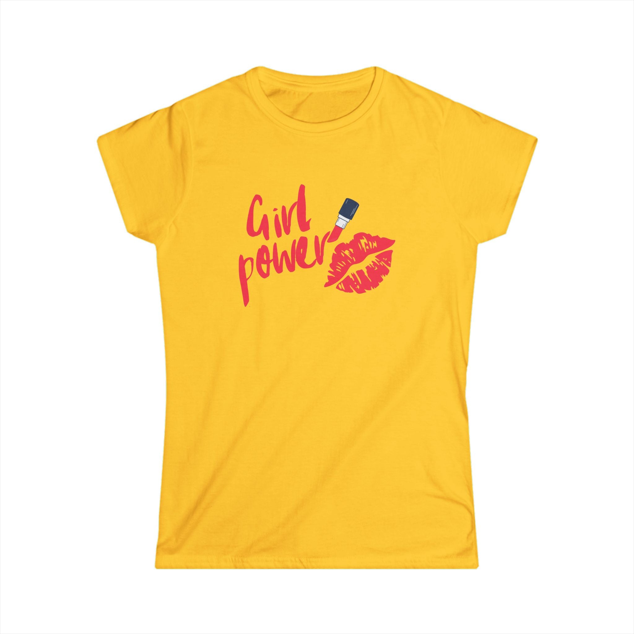 Girl Power T-Shirt with Lips & Lipstick Design
