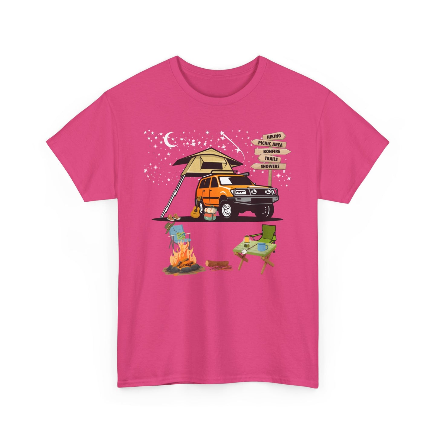 4WD Rooftop Tent Camping T-Shirt – Starlit Outback Adventure Tee 🌌🚙🔥