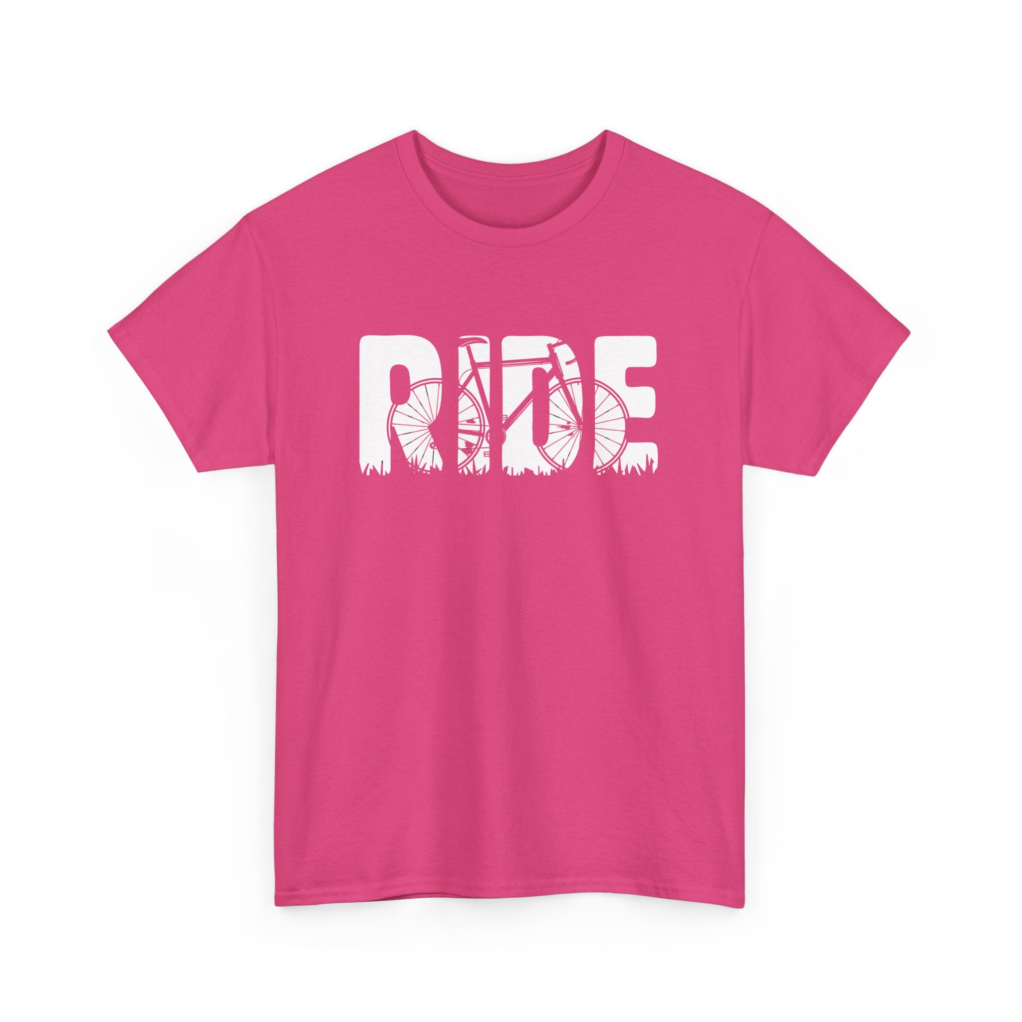 Ride T-Shirt – Bold Bike Lovers Tee with Superimposed Bicycle Design