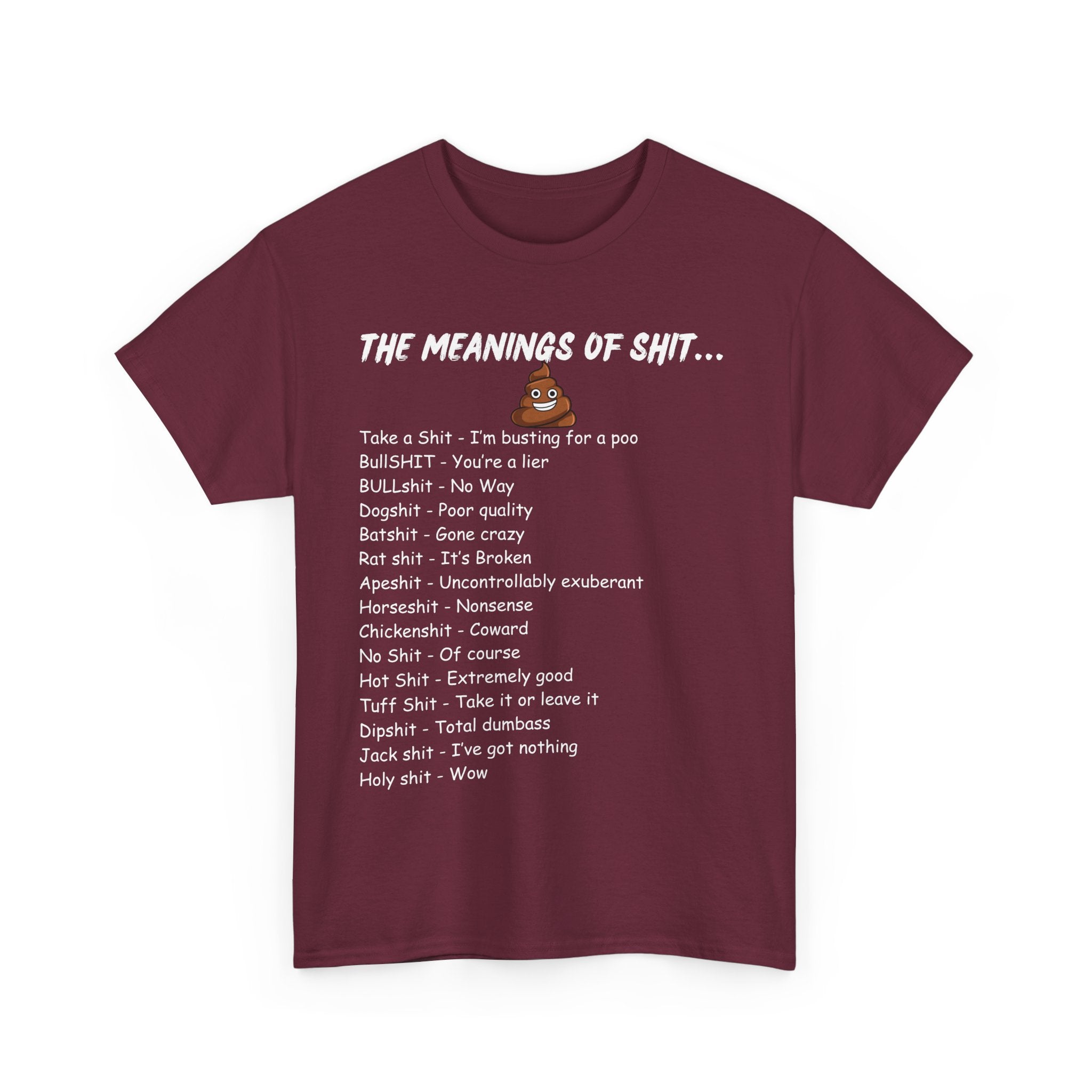The Meanings of Shit T-Shirt – Funny Swear Word Definitions Tee 💩😆🔥