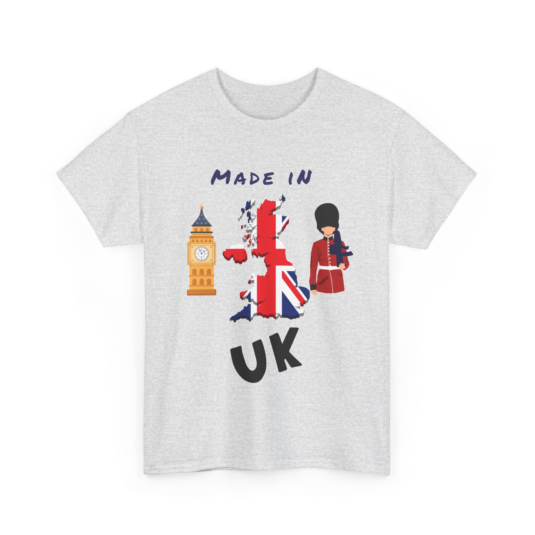 Made in UK T-Shirt with Flag, Big Ben & King’s Guard