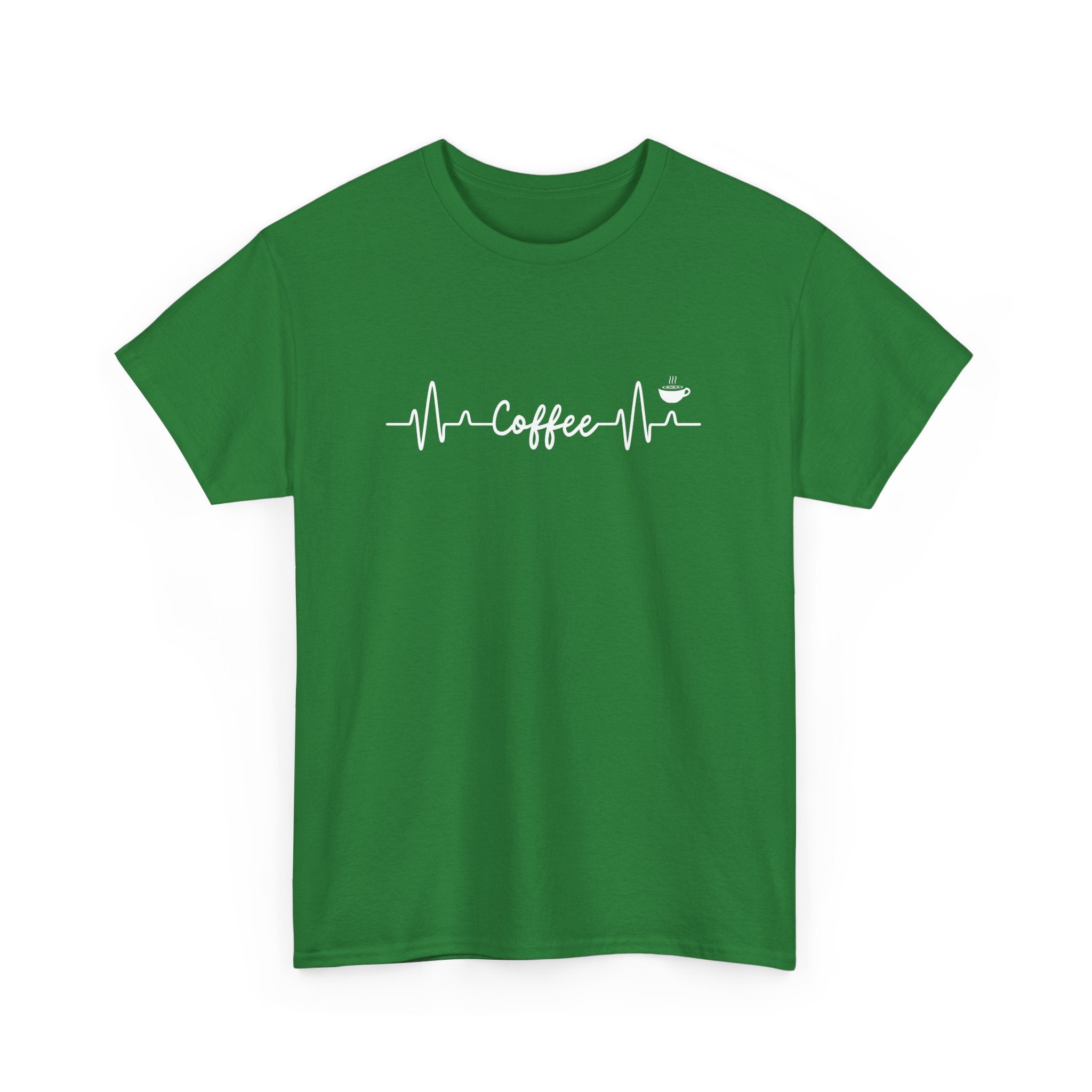 Coffee Lover's Heartbeat T-Shirt – Perfect for Caffeine Enthusiasts