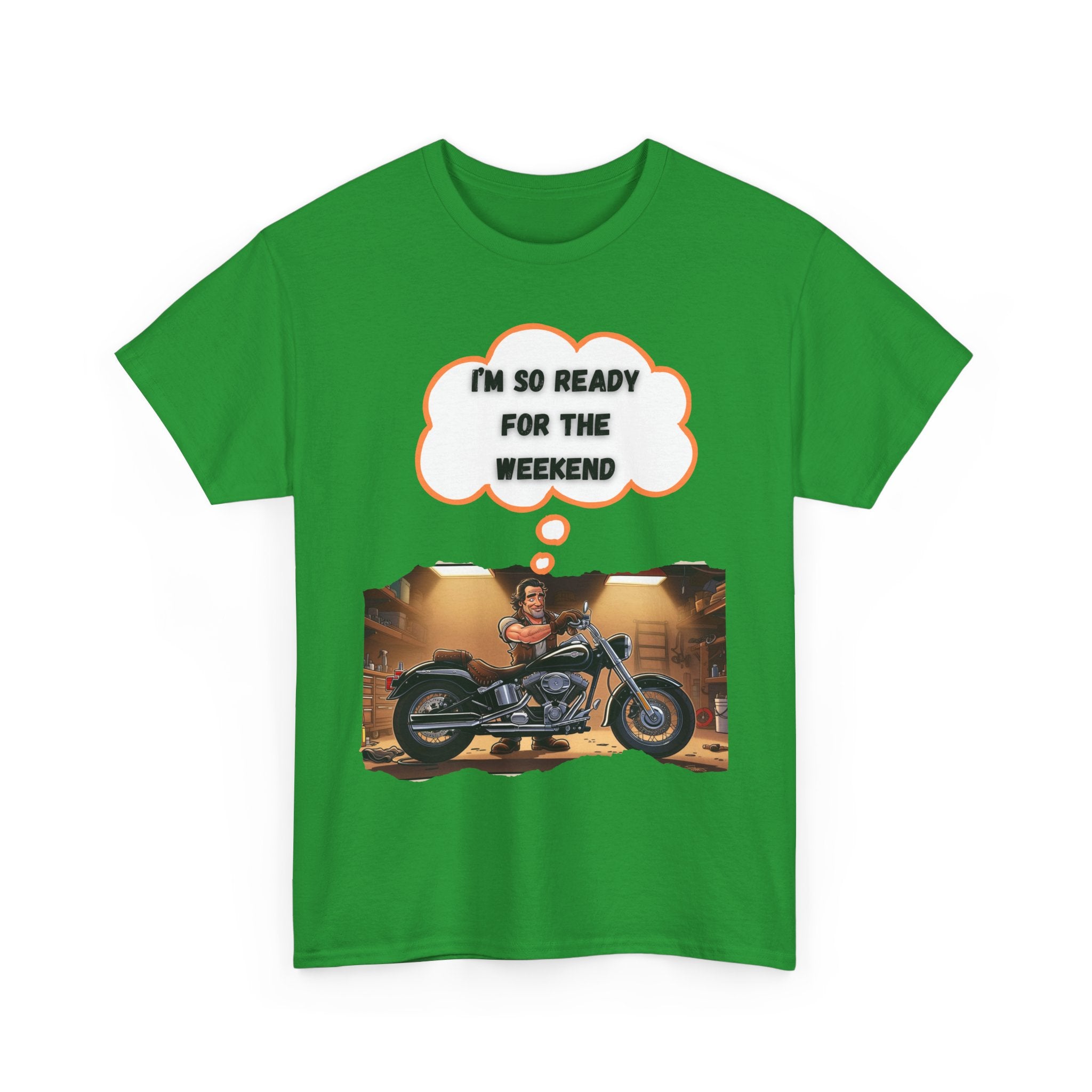 Weekend Warrior Mode: Biker Garage Prep – Motorcycle T-Shirt