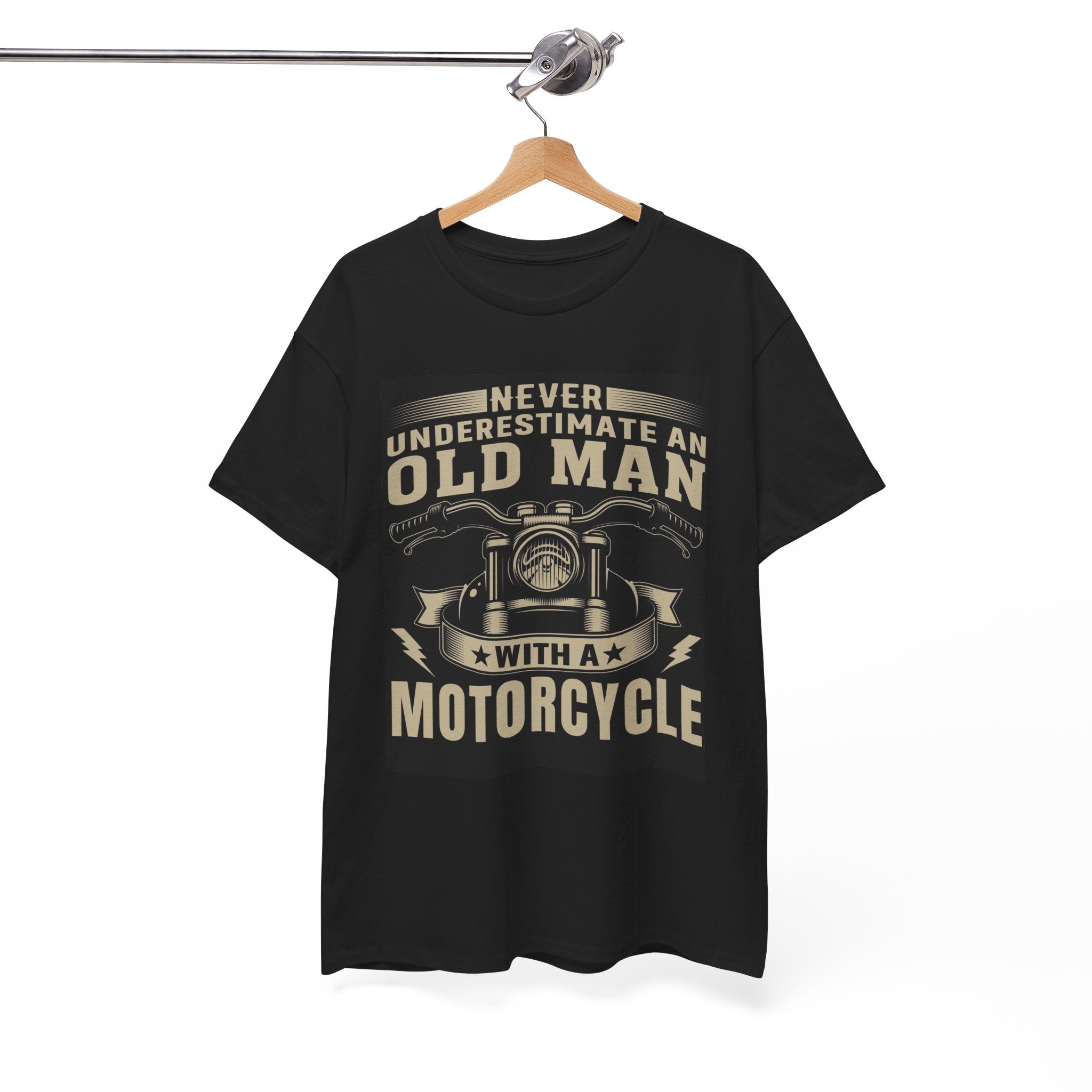 Never Underestimate an Old Man with a Motorcycle T-Shirt
