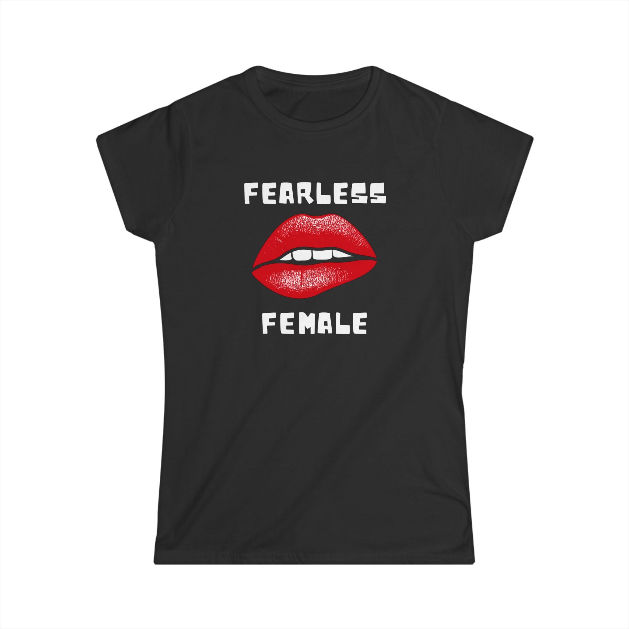 Fearless Female T-Shirt – Bold Design with Close-Up Lips Graphic