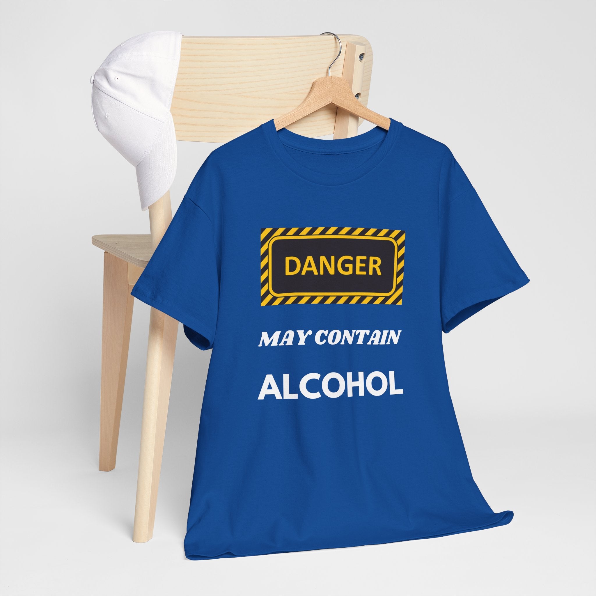 Danger May Contain Alcohol T-Shirt – Funny Drinking Tee