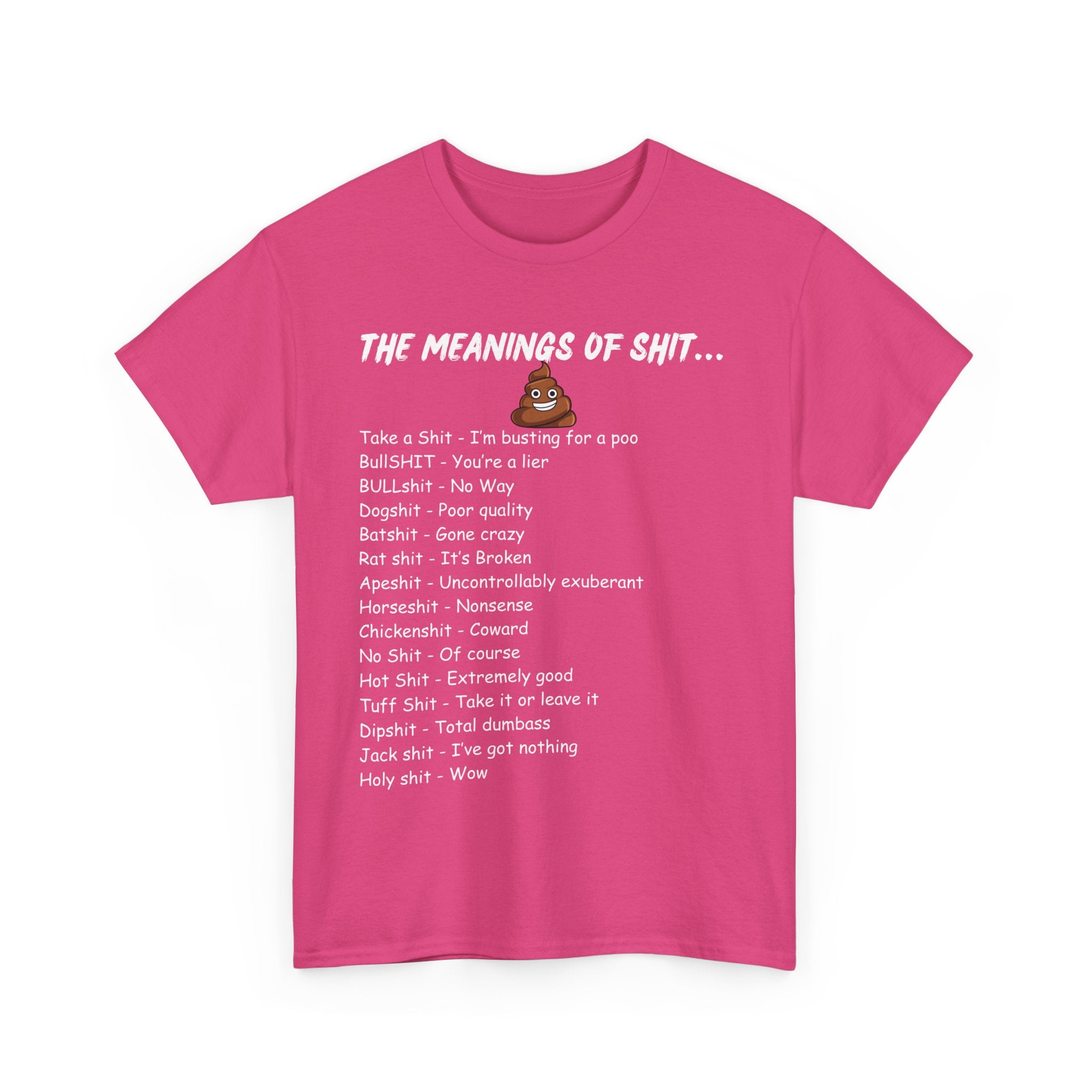 The Meanings of Shit T-Shirt – Funny Swear Word Definitions Tee 💩😆🔥