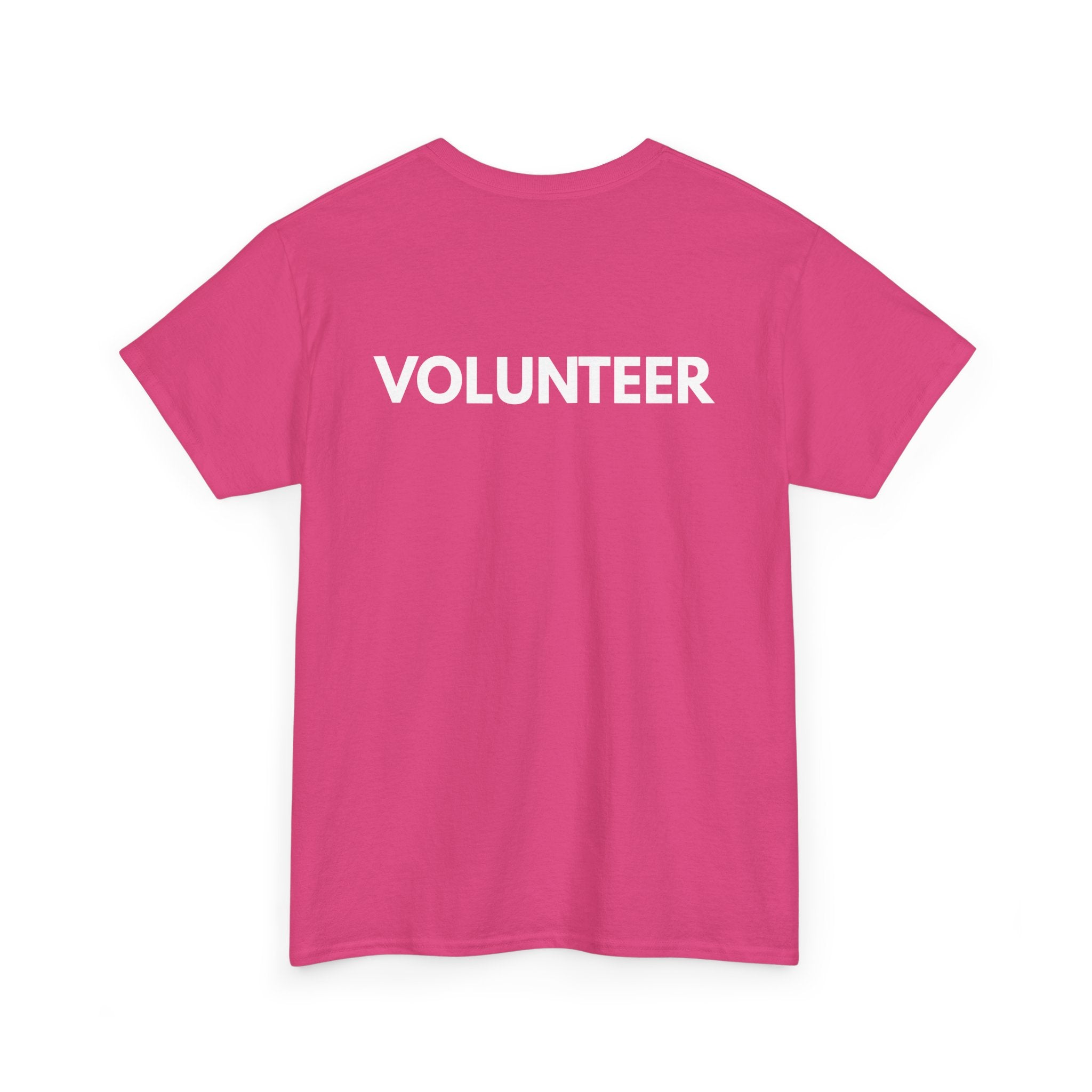 VOLUNTEER Back Print T-Shirt – Bold, Clear & Supportive Design | T Shirt World Australia 🙋♂️🙌🎗️