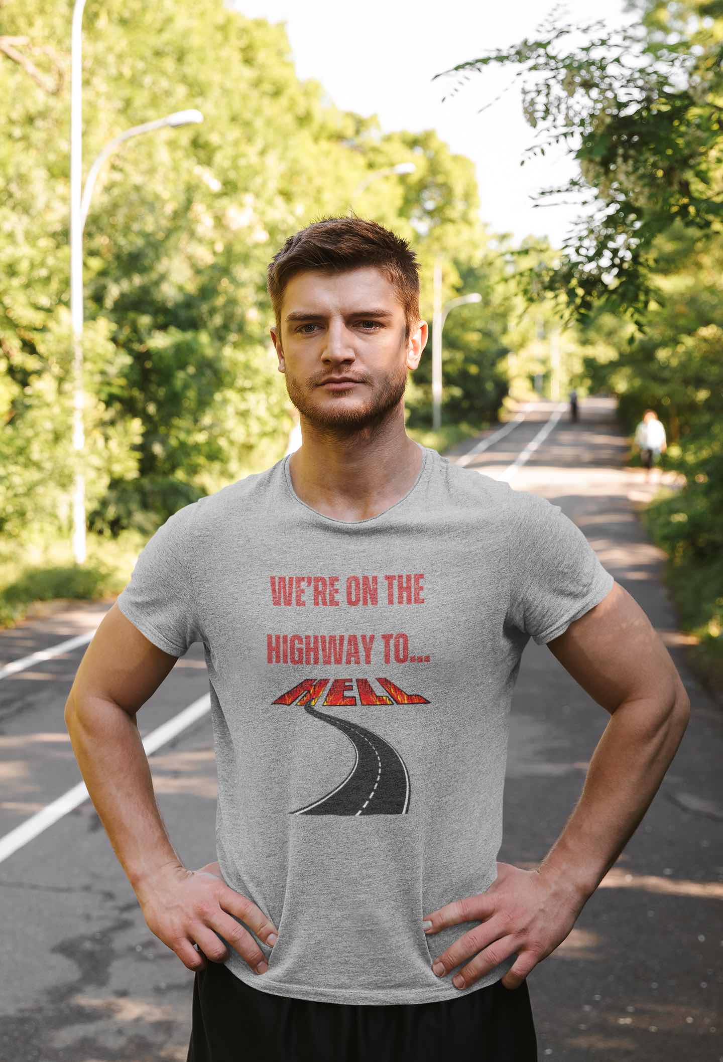 We're on the Highway to Hell, Rock-Inspired T-Shirt