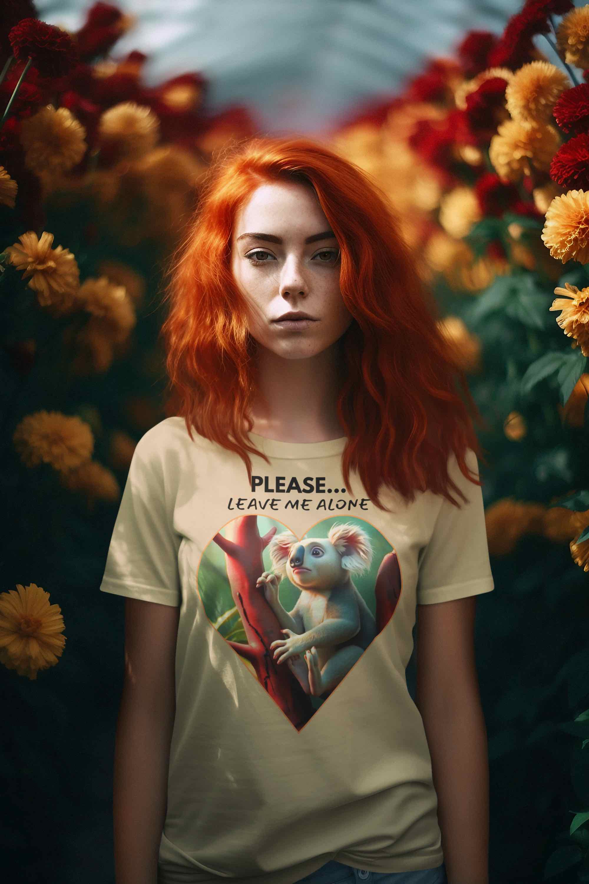 Please, Leave Me Alone Koala T-Shirt – Gentle Aussie Message
