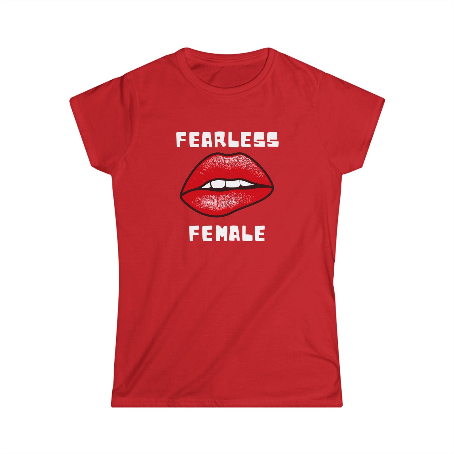 Fearless Female T-Shirt – Bold Design with Close-Up Lips Graphic