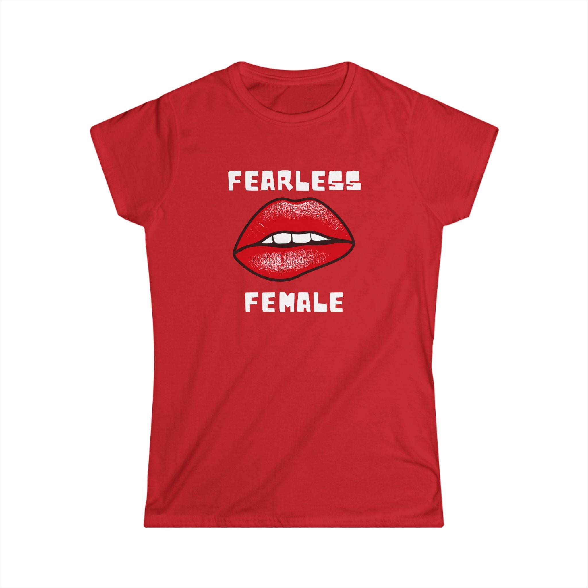 Fearless Female T-Shirt – Bold Design with Close-Up Lips Graphic