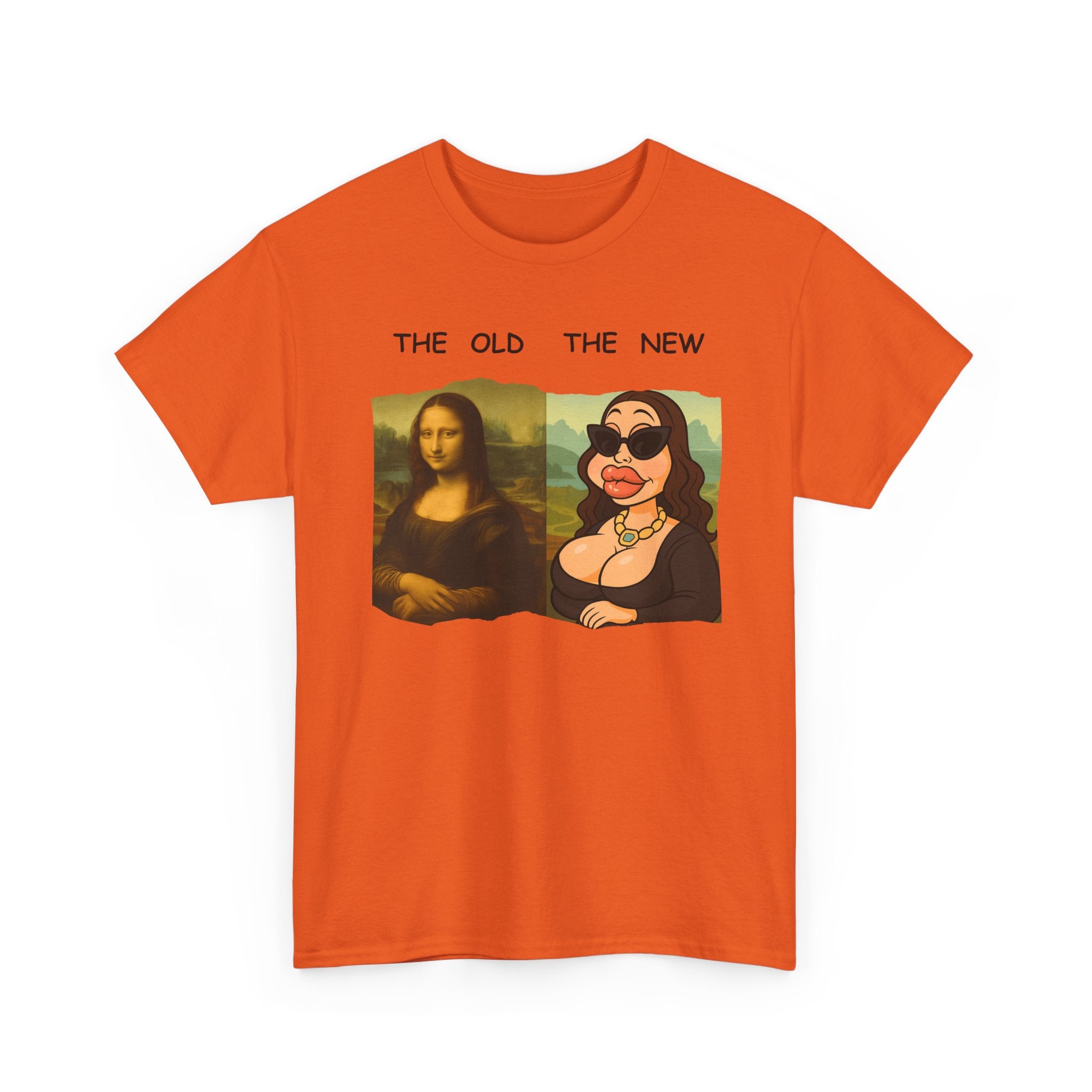 Mona Lisa vs Modern Botox Mona Tee | Funny Cartoon Parody T-Shirt 🎨😂