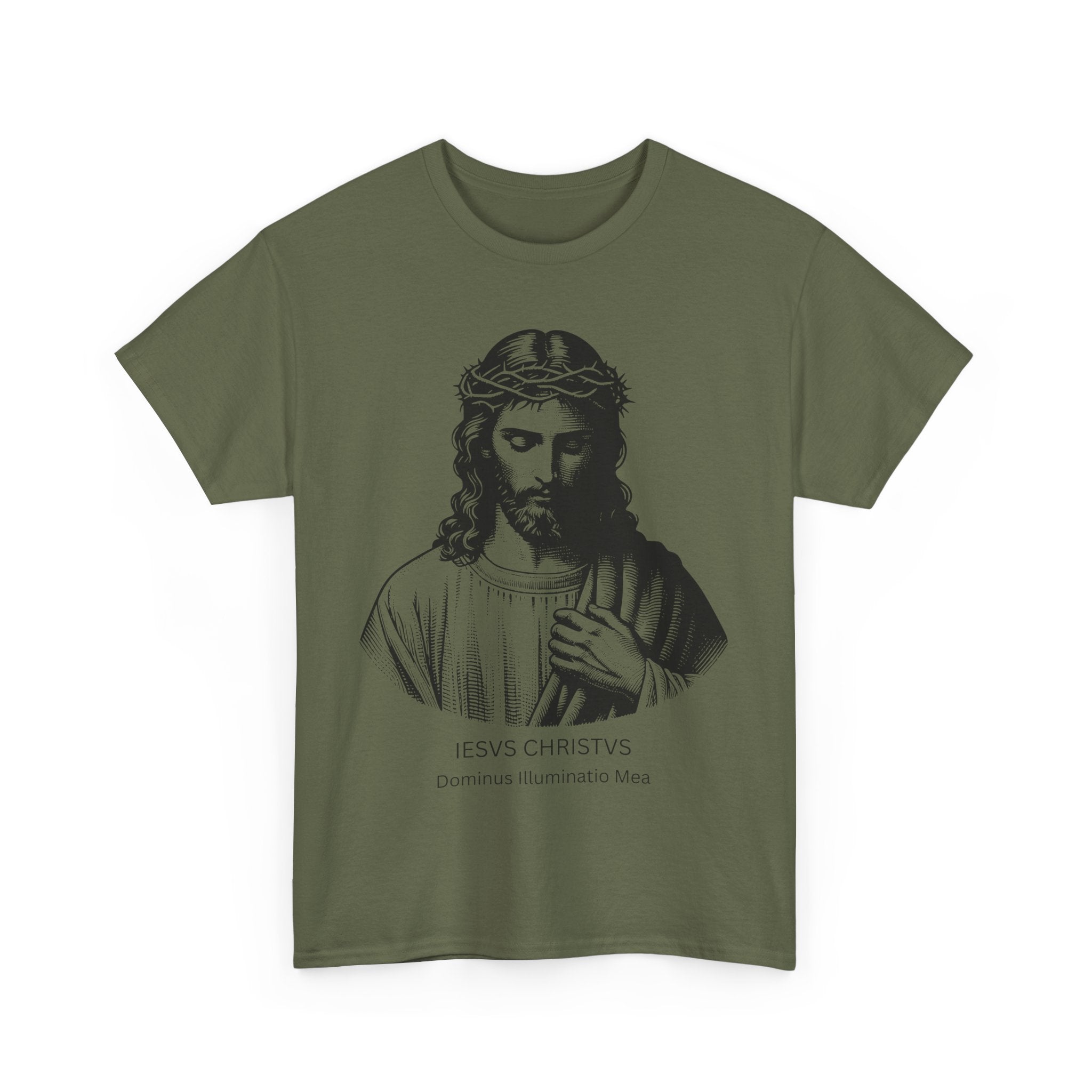 IESVS CHRISTVS – Dominus Illuminatio Mea | Latin Jesus Christ T-Shirt 🙏