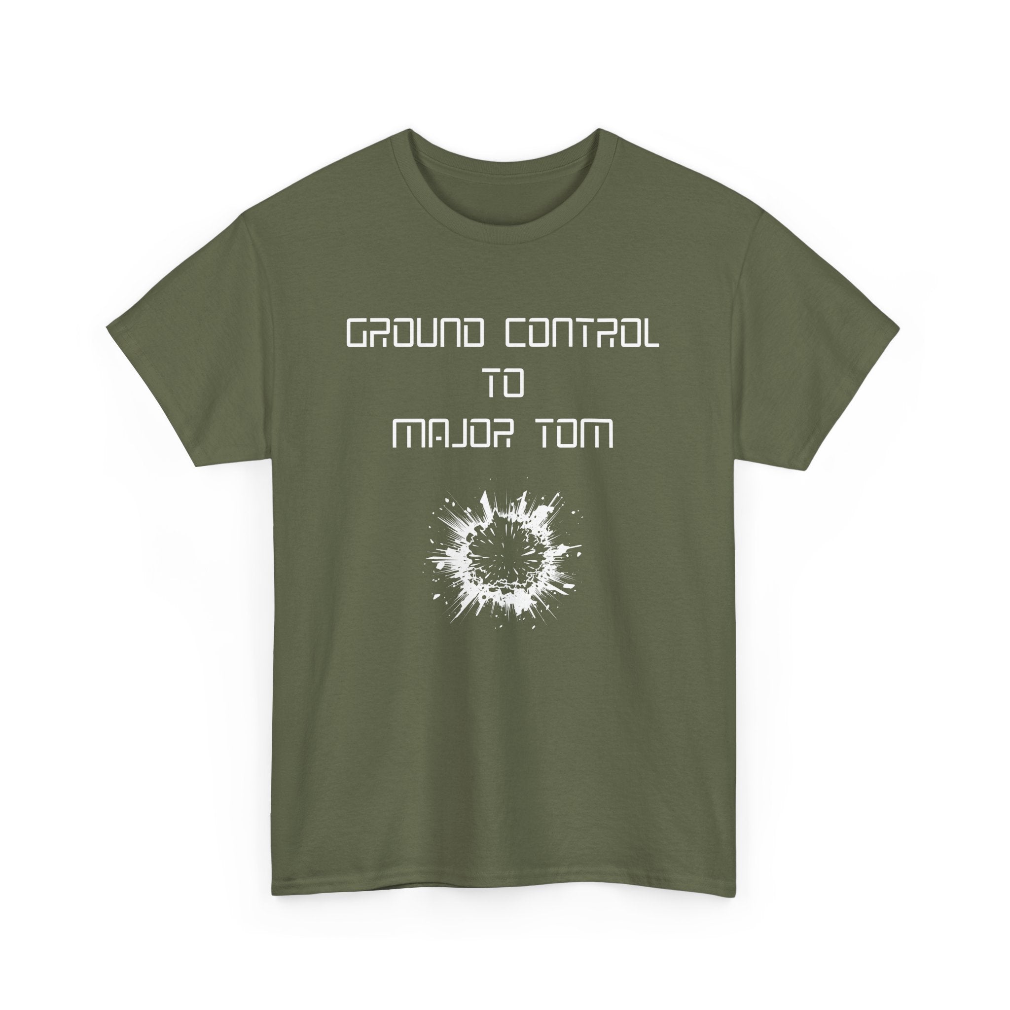 Ground Control to Major Tom T-Shirt | Bold Design with Explosive Imagery