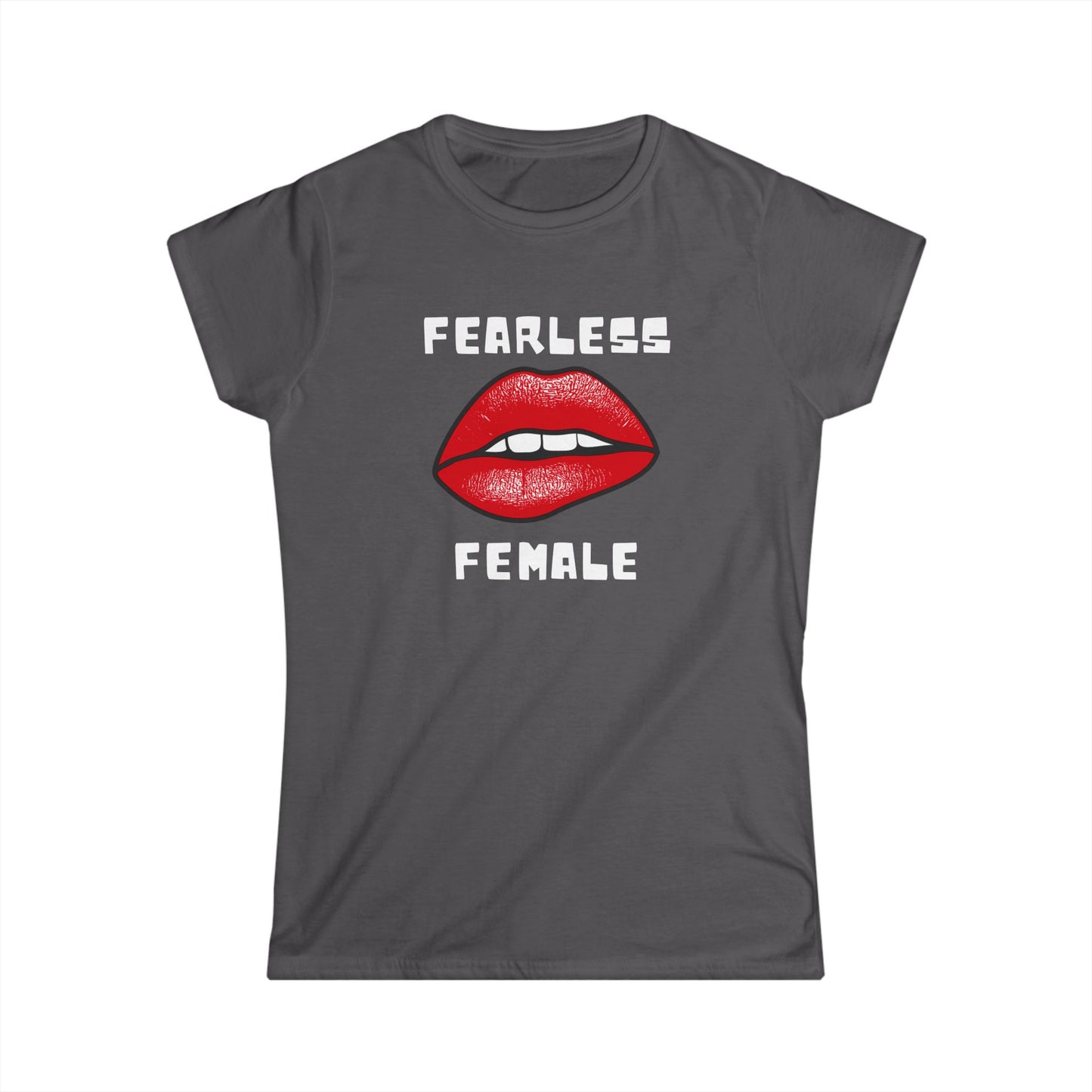 Fearless Female T-Shirt – Bold Design with Close-Up Lips Graphic