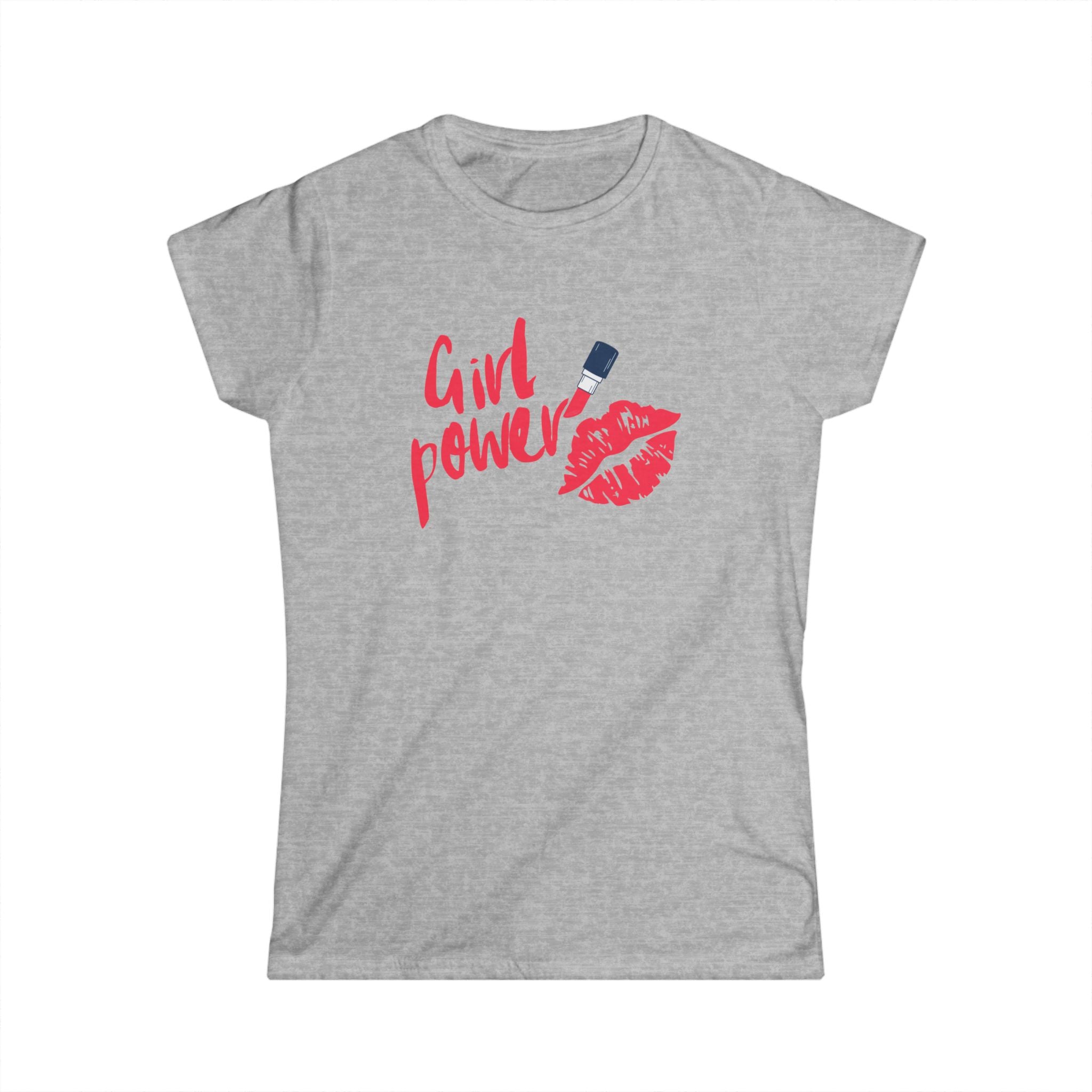 Girl Power T-Shirt with Lips & Lipstick Design