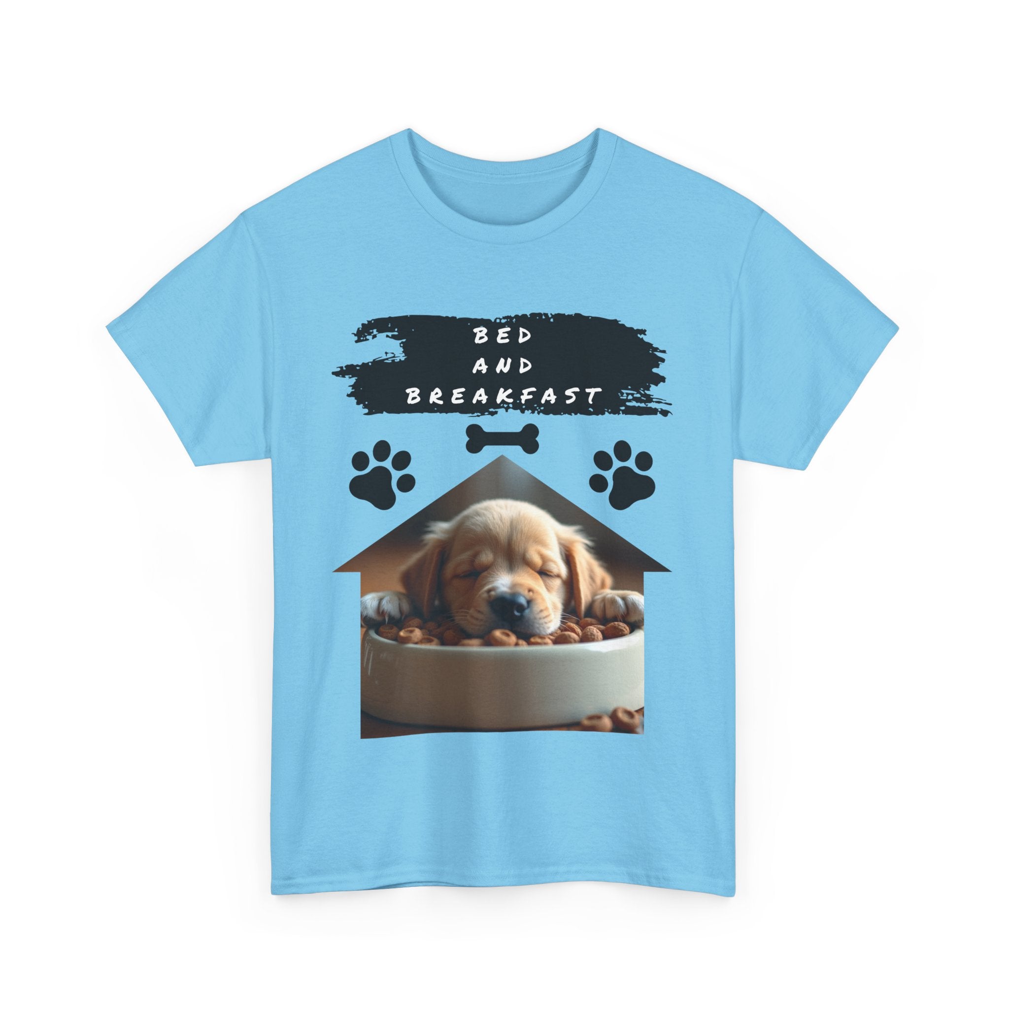 Bed and Breakfast Puppy T-Shirt – Funny Dog Lover Tee 🐶🍽️💤