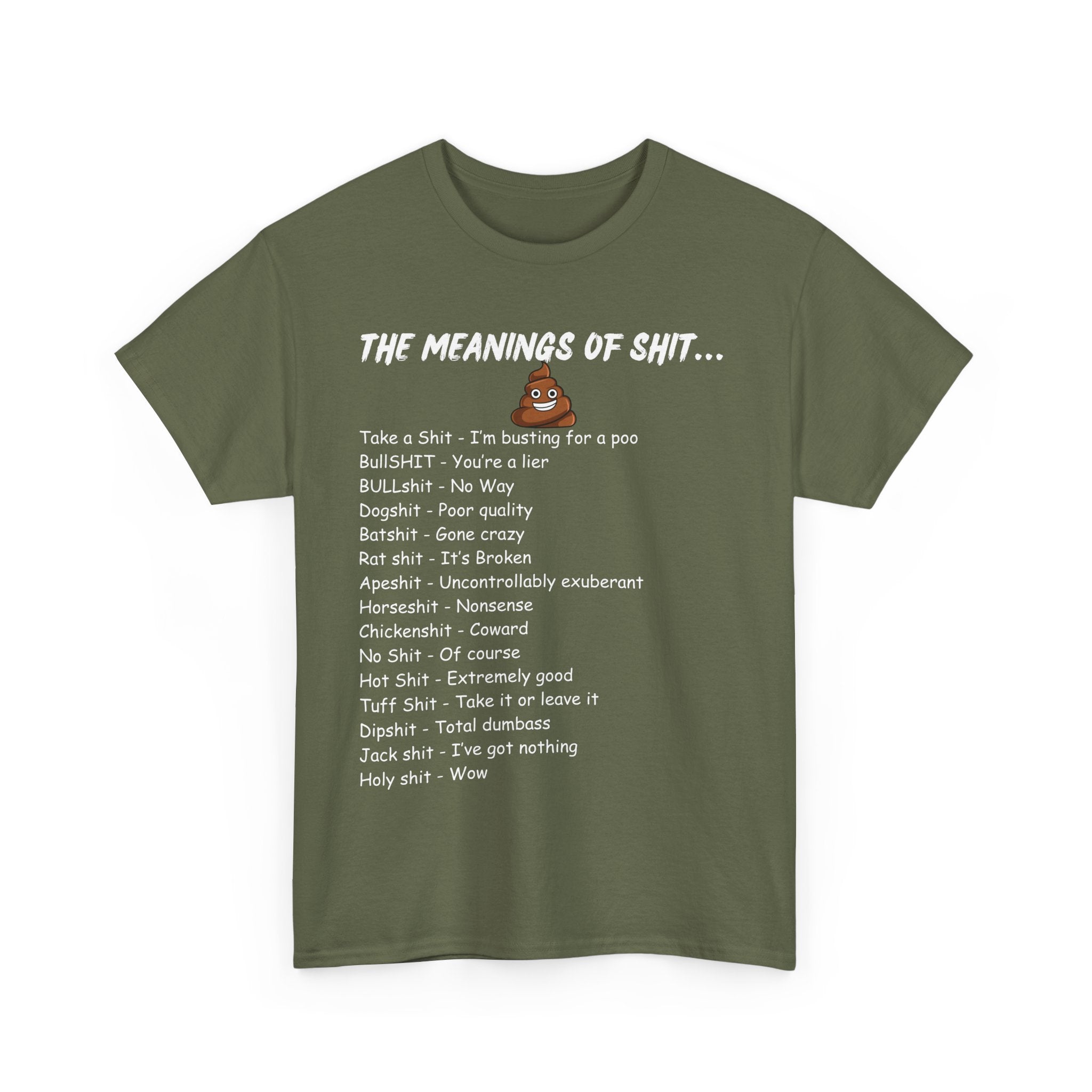 The Meanings of Shit T-Shirt – Funny Swear Word Definitions Tee 💩😆🔥