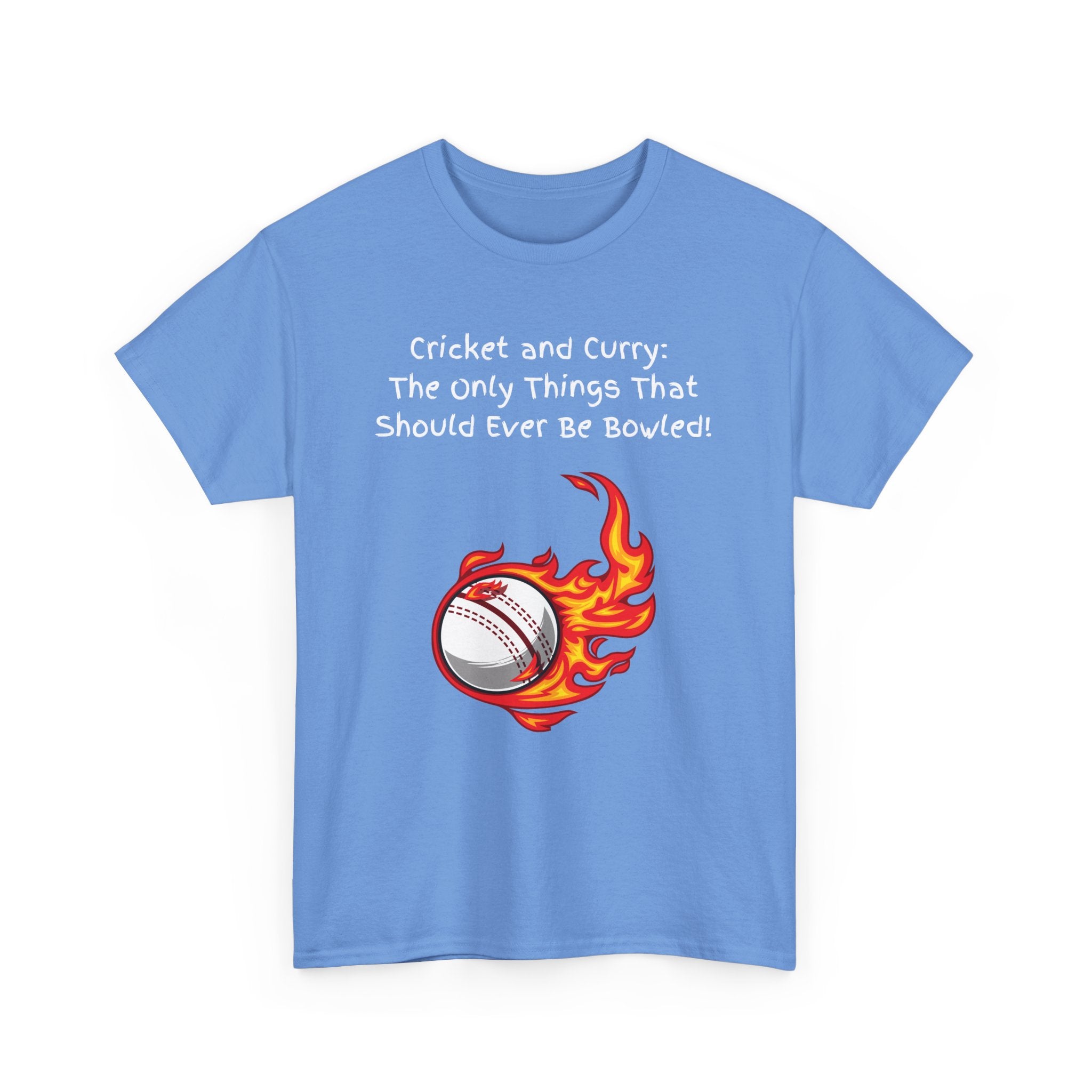 Cricket and Curry: The Only Things That Should Ever Be Bowled! Funny Indian T-Shirt