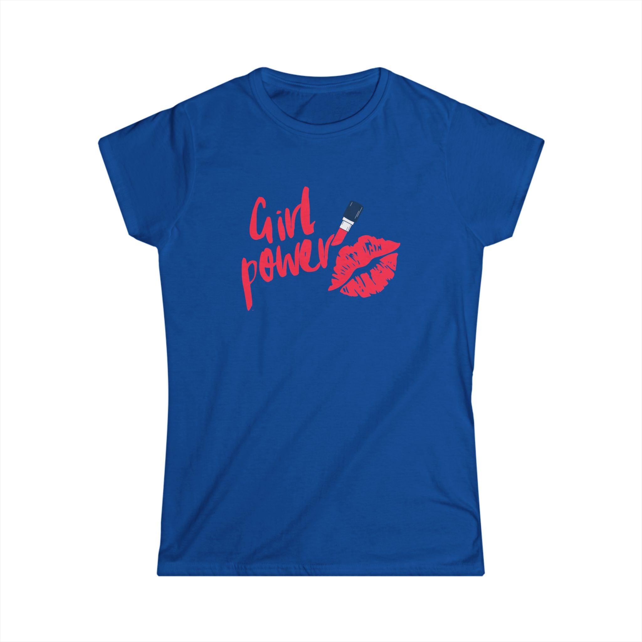 Girl Power T-Shirt with Lips & Lipstick Design