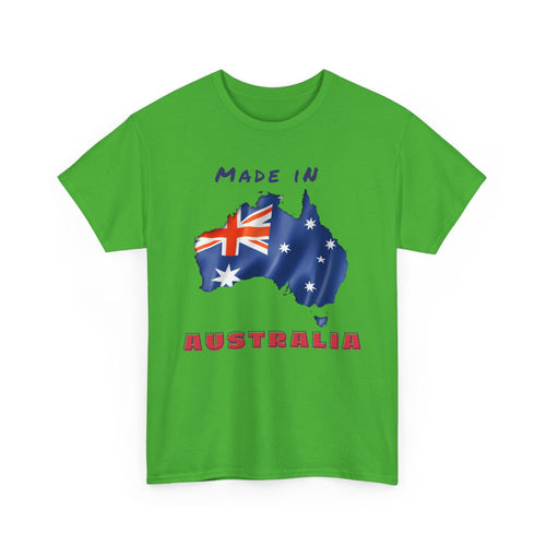 Made in Australia T-Shirt with Flag and Country Outline