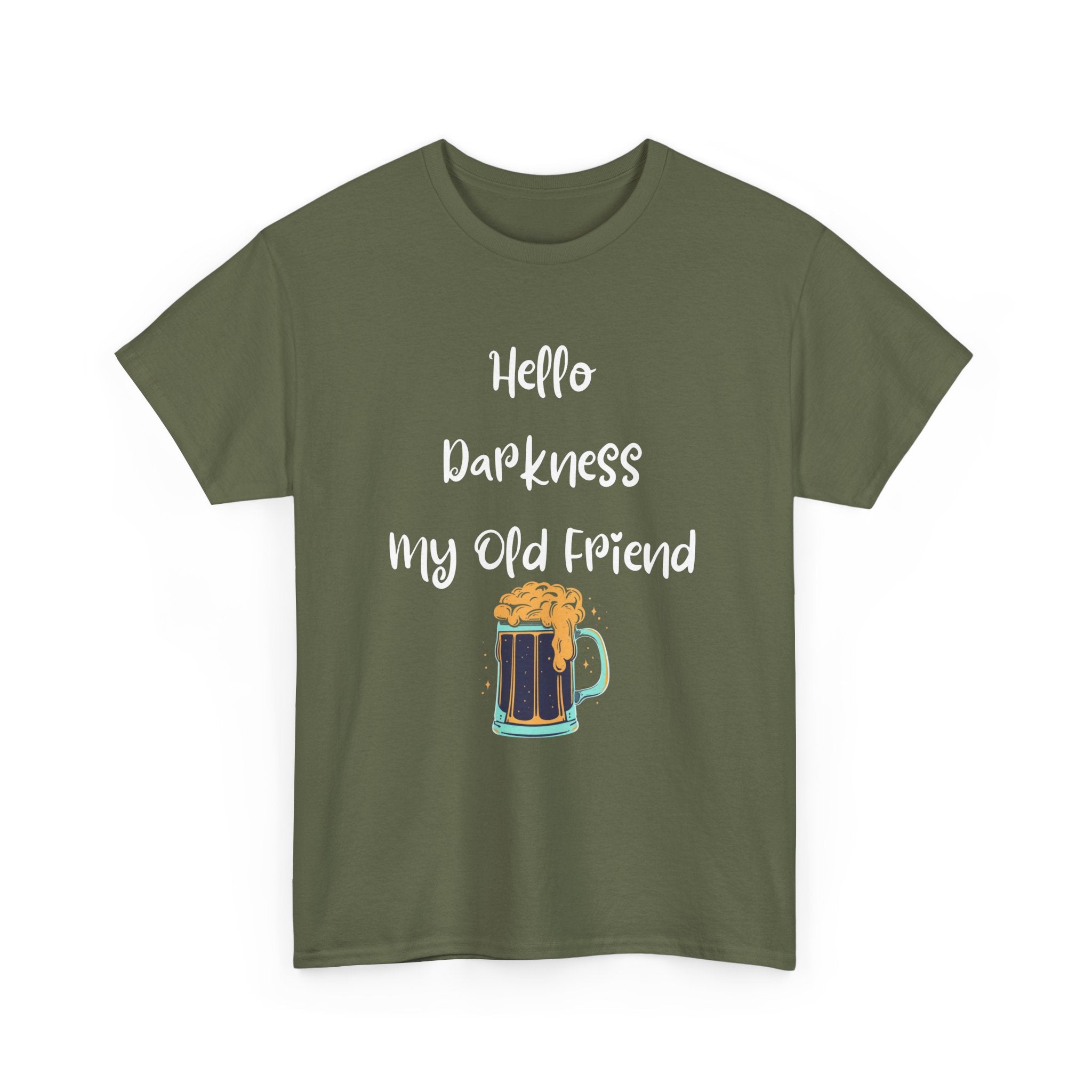 Hello Darkness My Old Friend T-Shirt | Funny Dark Beer Tee 🍺