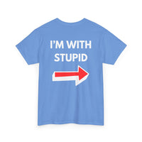Funny I'm with Stupid Unisex T-Shirt with Arrow