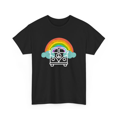 VW Kombi Rainbow T-Shirt | Peace & Freedom Van Tee 🌈 Celebrate Love and Unity