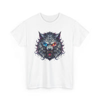 Scary Wolf Face T-Shirt with Glowing Eyes