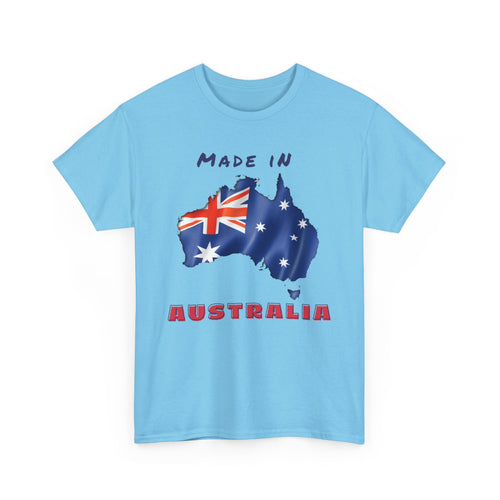 Made in Australia T-Shirt with Flag and Country Outline