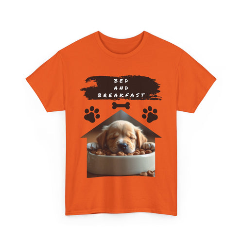 Bed and Breakfast Puppy T-Shirt – Funny Dog Lover Tee 🐶🍽️💤