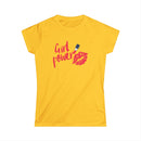 Girl Power T-Shirt with Lips & Lipstick Design