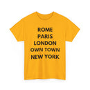 Personalised City List T-Shirt | Rome Paris London New York Custom Tee ✈️👕