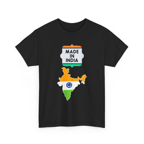 Made In India T-Shirt | Indian Flag & Country Map Outline T-Shirt 🧡🤍💚