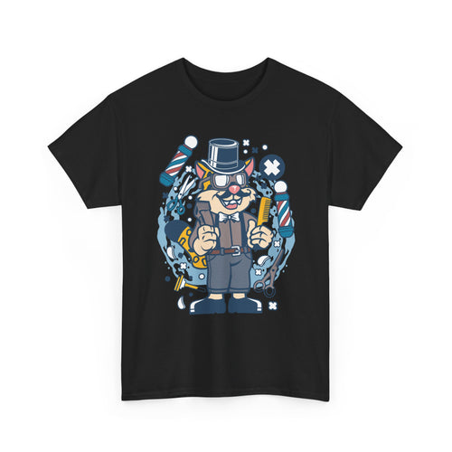 Cool Cat Barber T-Shirt | Unique Barber Shop Graphic Tee 💈🐾