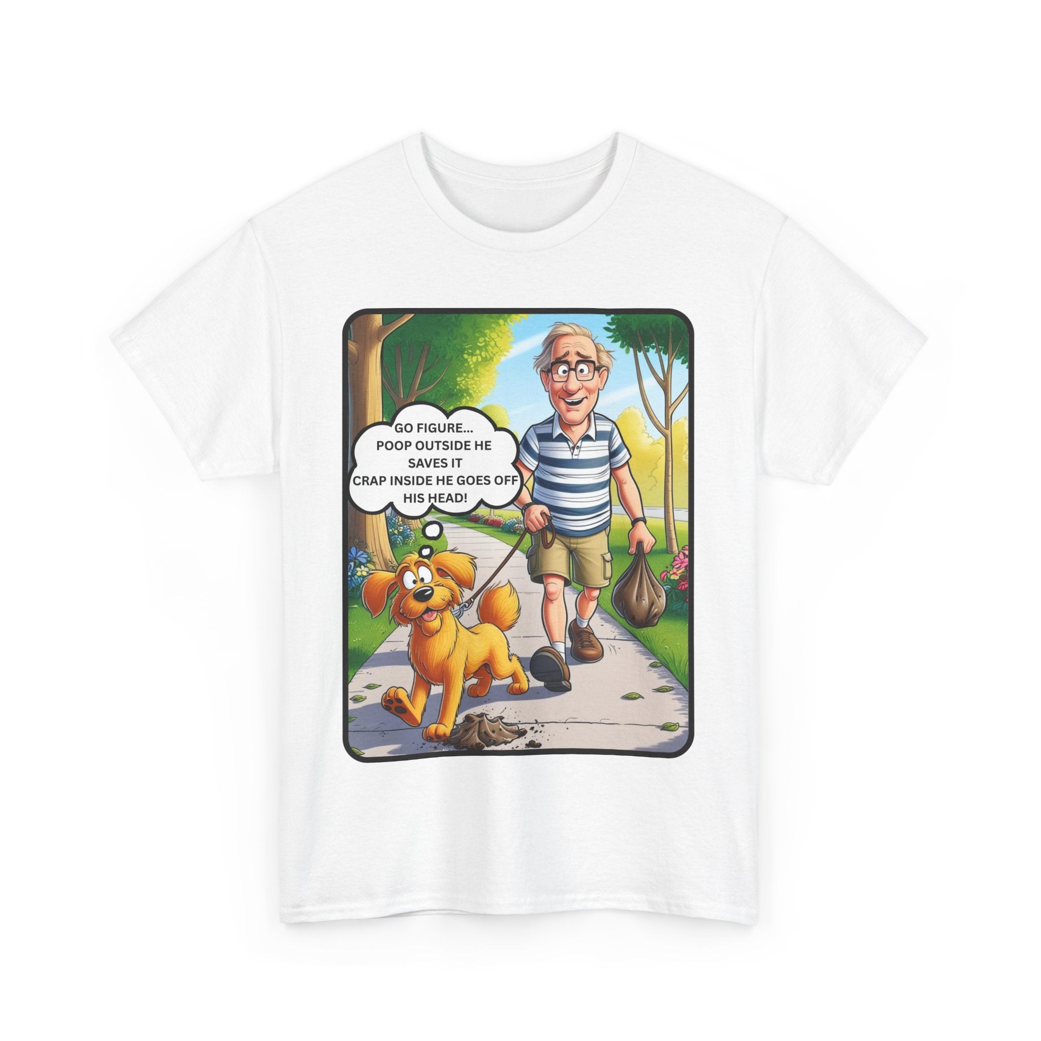Funny Dog Walking T-Shirt – Go Figure Thought Bubble
