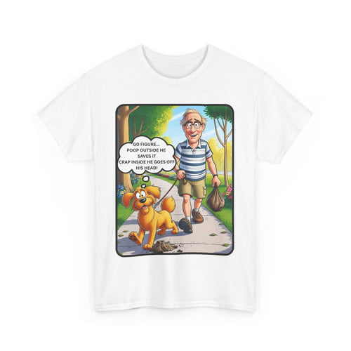 Funny Dog Walking T-Shirt – Go Figure Thought Bubble