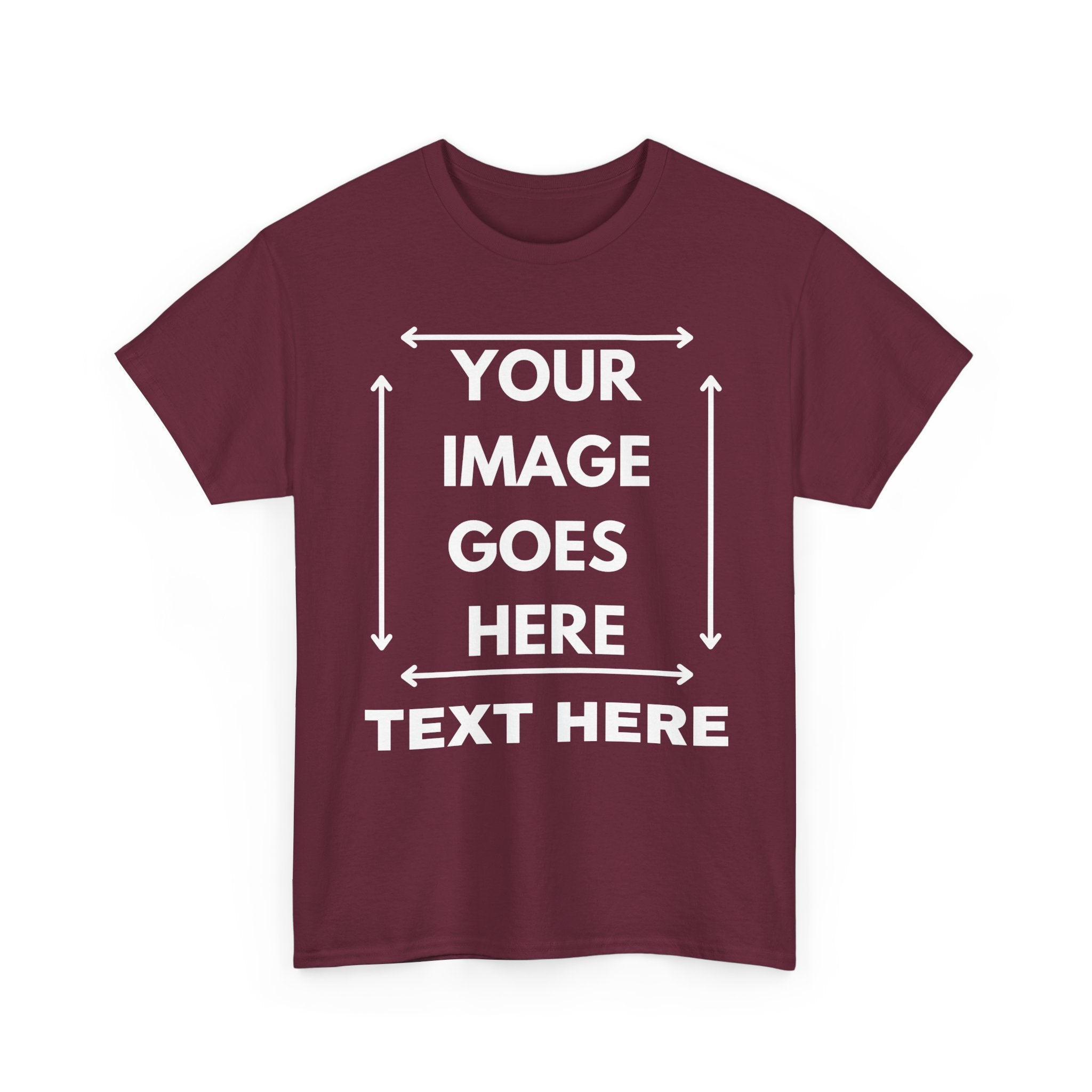 Custom T-Shirt with Text and Image for the Front  | Design Your Own Personalised T-Shirt ✍️👕