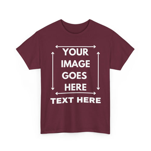Custom T-Shirt with Text and Image for the Front  | Design Your Own Personalised T-Shirt ✍️👕