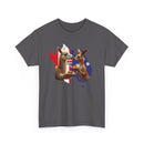 Kangaroo & Meat Pie Meets Llama and Ceviche Gray t-shirt 