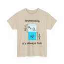 Beige t-shirt with a graphic and text about chemistry 