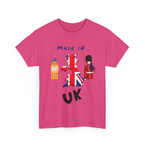 Made in UK T-Shirt with Flag, Big Ben & King’s Guard