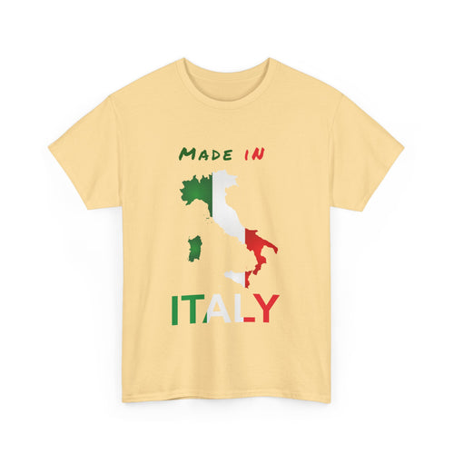 Made in Italy T-Shirt with Flag and Country Outline