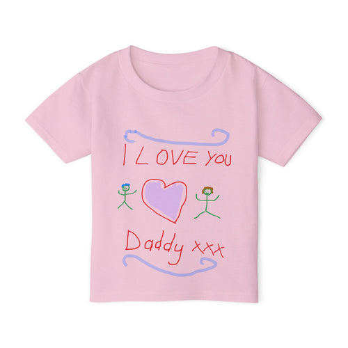 I Love You Daddy, Handwritten Child's Drawing T-Shirt