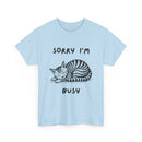 Sorry I'm Busy Cat T-Shirt | Funny Sleeping Cat Tee 🐱💤