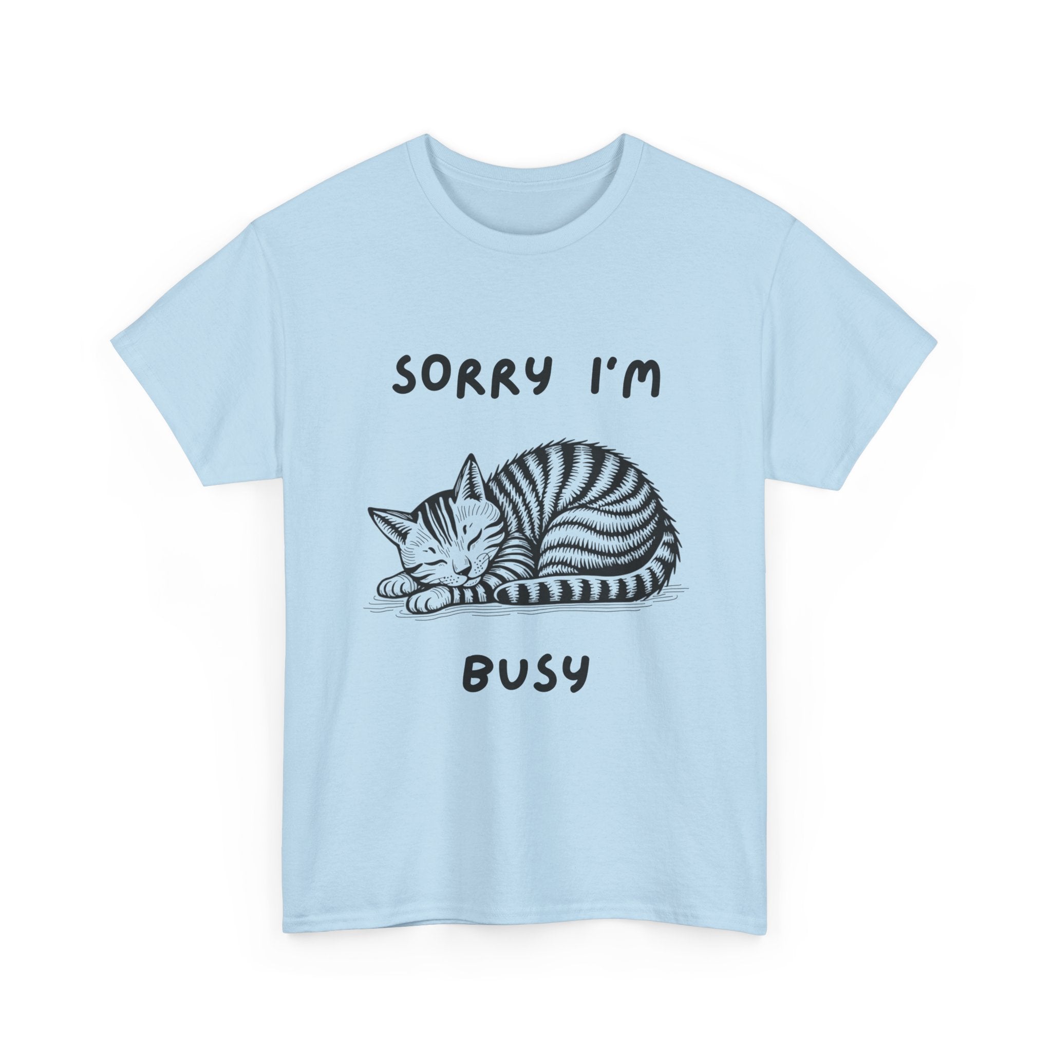 Sorry I'm Busy Cat T-Shirt | Funny Sleeping Cat Tee 🐱💤
