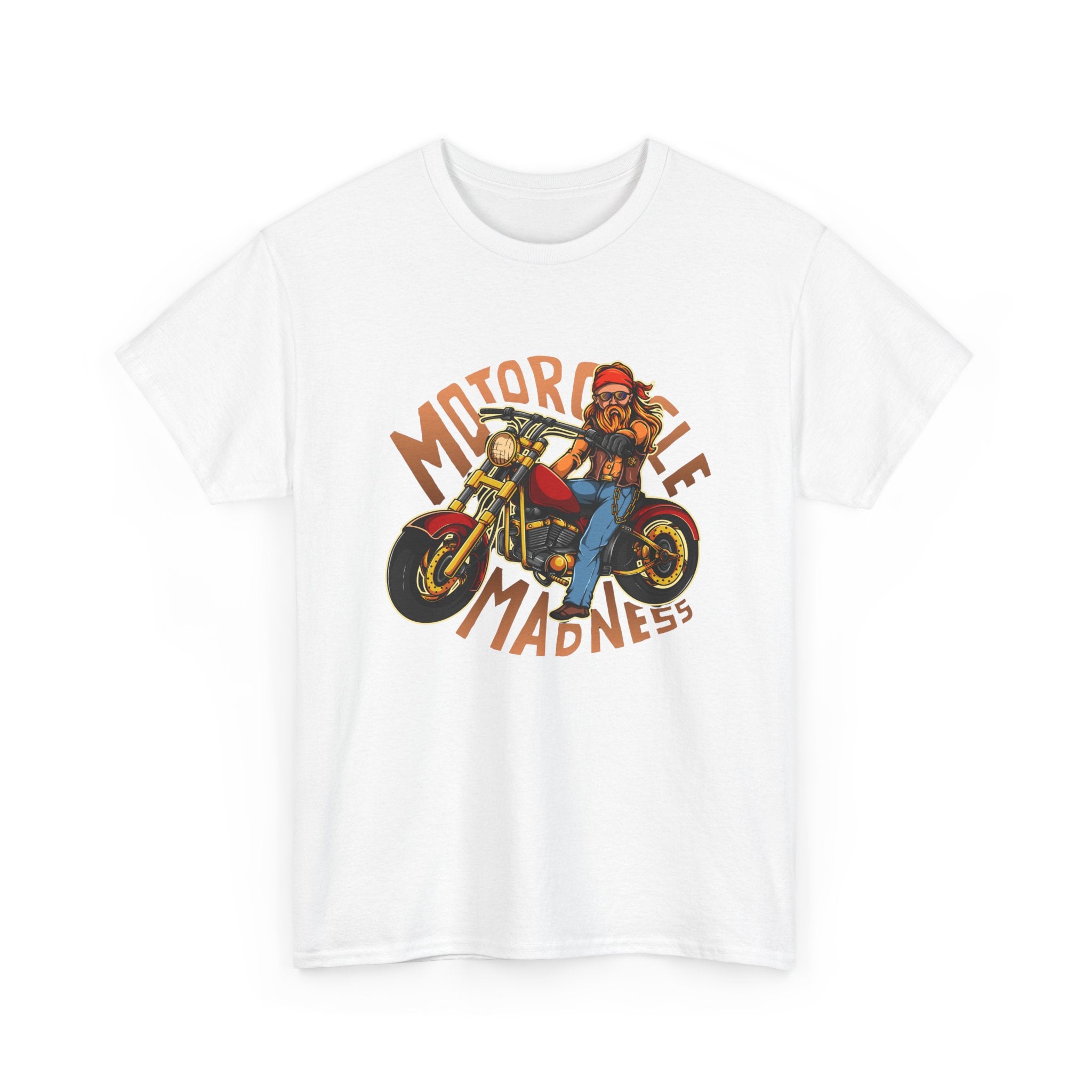 Motorcycle Madness T-Shirt – Carefree Chopper Rider Design