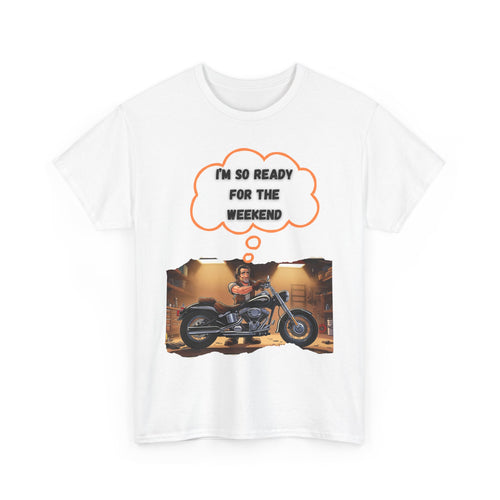 Weekend Warrior Mode: Biker Garage Prep – Motorcycle T-Shirt