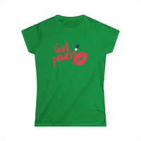 Girl Power T-Shirt with Lips & Lipstick Design